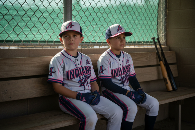 Two Kids in the Dugout – Alpharetta Indians